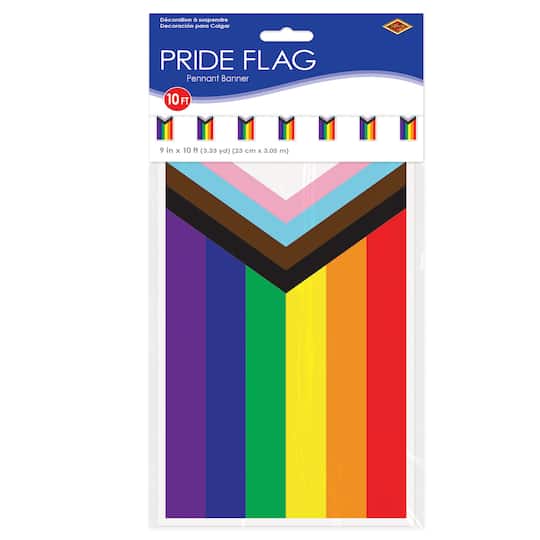 Beistle 10ft. Pride Flag Pennant Banner
